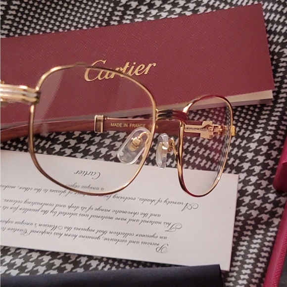 Cartier Other - Cartier Gold and Brown Metal Eyeglasses
